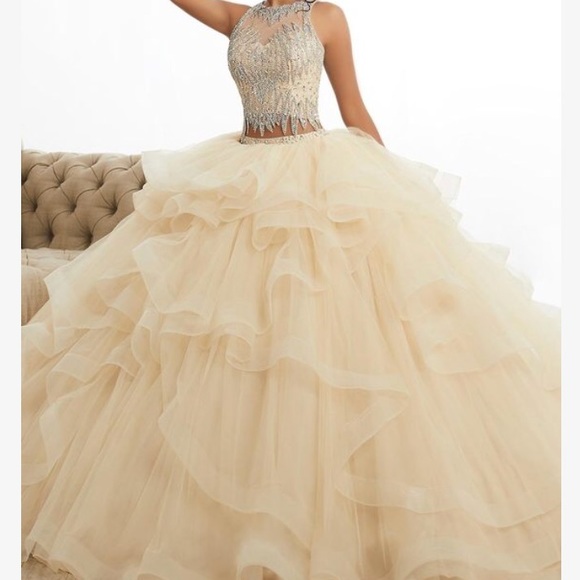 cream colored quinceanera dresses